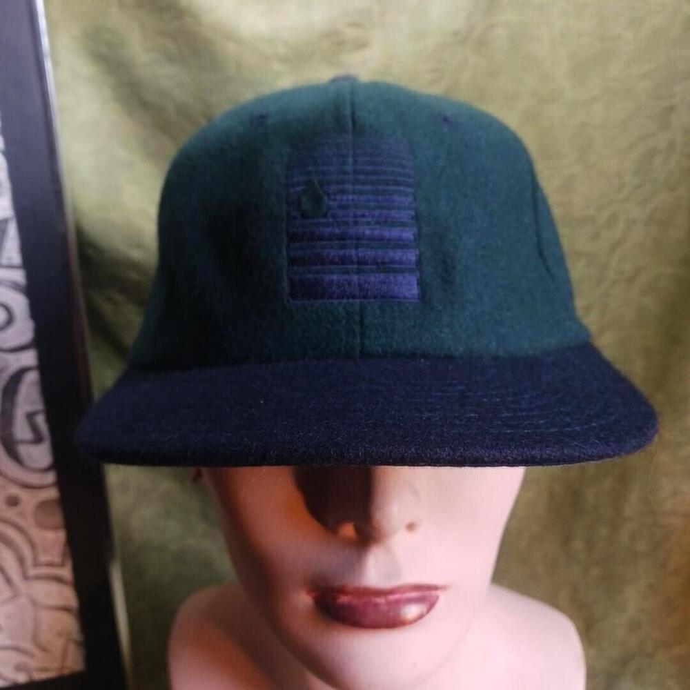 Oil Equipment Company Green Navy Wool Blend Hat